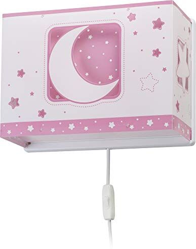 Dalber Lampada da parete E-27, Chiaro di luna rosa, Multicolore, 31 x 13 x 22.5