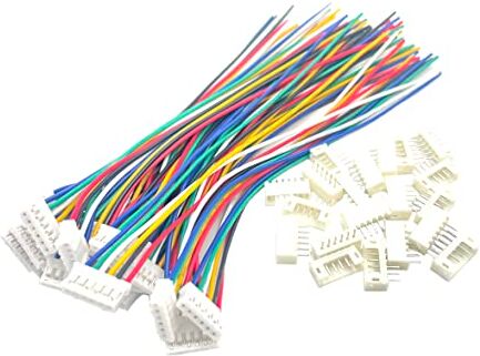 winwill 20 paia di connettori JST PH 2,0 mm a 6 pin, JST PH passo 2,0 mm 6 pin maschio femmina con cavi 26AWG 150 mm, per strisce LED, giocattoli RC, batterie