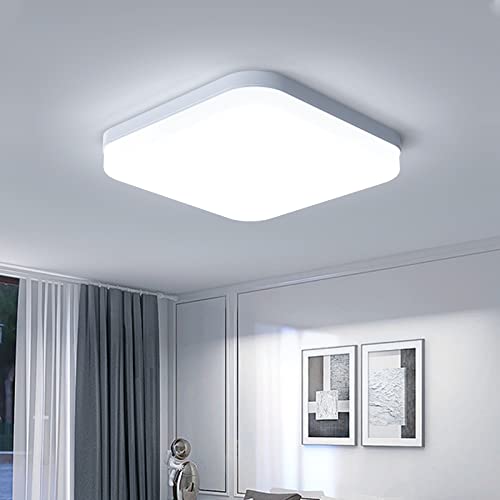 Eagle Plafoniera LED Soffitto 36W, Lampada Plafoniere Quadrato 3240LM 6500K Luce Bianco Freddo per Camera da Letto, Cucina, Soggiorno, Ufficio, Balcone, Bagno