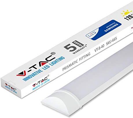 V-TAC 40W LED Bianco Caldo Grill Fitting Samsung Chip 120Cm 120Lm/Watt 3000K