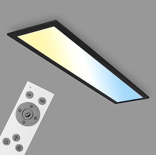 Briloner Lampada da soffitto LED, plafoniera LED dimmerabile, lampada LED, lampada da soggiorno, lampada da camera da letto, pannello LED, nero