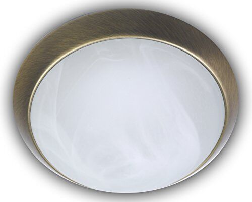 Niermann Standby a + + to e, lampada da soffitto, parete anello in ottone, HF Sensor, Alabaster Art, alabaster art, 35 x 35 x 12 cm