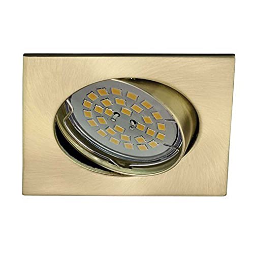 Wonderlamp Kit di faretto da incasso quadrato, colore oro satinato