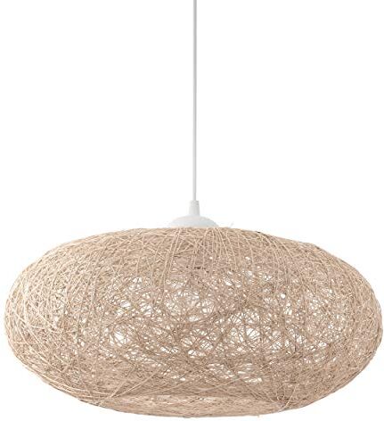 Eglo CAMPILO Lampadario a Sospensione E27, 60 W, Beige