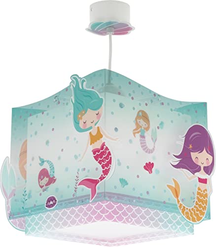 Dalber Lampada da soffitto a sospensione per Bambini Mermaids Sirene