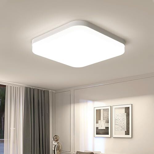 Eagle Plafoniera LED Soffitto 36W, Lampada Plafoniere Quadrato 3240LM 4000K Luce Bianco Naturale per Camera da Letto, Cucina, Soggiorno, Ufficio, Balcone, Bagno