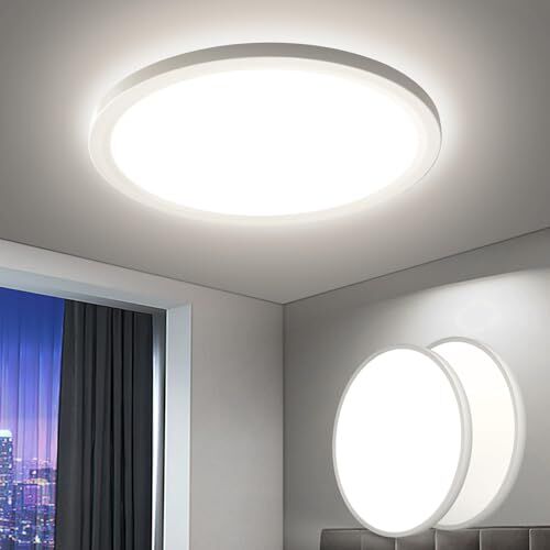 Eagle Plafoniera LED Soffitto, 18W Lampada da Soffitto Moderna Ø22CM 4000K 1800LM Plafoniera Camera da Letto per Corridoio, Cucina, Soggiorno, Ufficio, Garage, Balcone (Pack of 2)