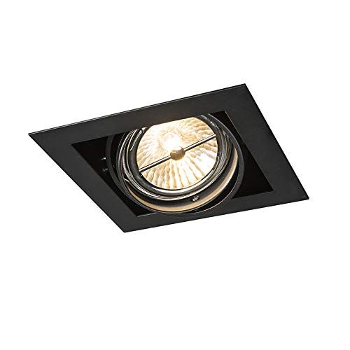 Qazqa oneon Faretto da incasso grande Design 1 luce L 196 mm Nero Design Soggiorno I Camera da letto I Sala da Pranzo I Cucina