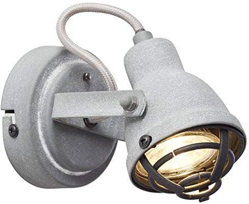 Brilliant lampada Bente LED a parete in cemento grigio   1x LED-PAR51, GU10, lampada riflettore LED 5W inclusa, (380lm, 3000K)   Scala da A ++ a E   Testa orientabile