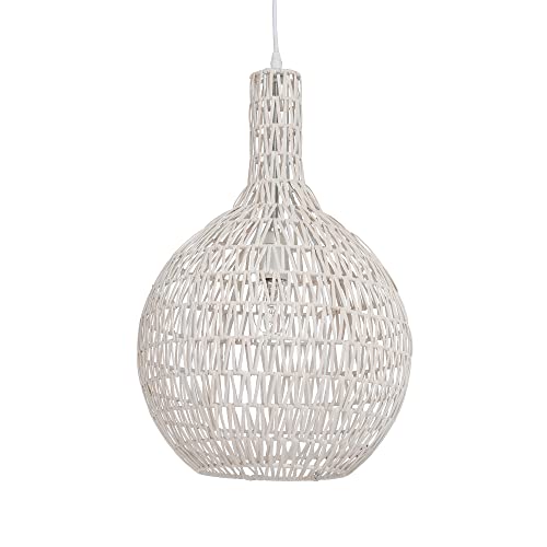 Lussiol Rodia Apparecchiatura, lampadario, Lampada a Sospensione 60 W, Bianco, ø 33 x H 54 cm