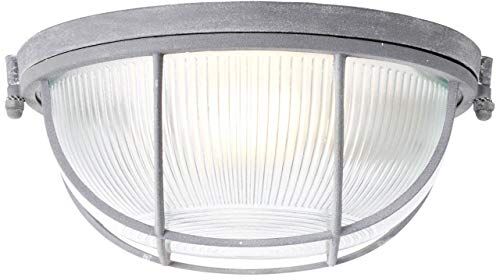 Brilliant lampada Lauren lampada da parete e soffitto 26cm grigio cemento   1x A60, E27, 40W, adatto per lampade normali (non incluse)   Scala da A ++ a E   Adatto per lampade a LED