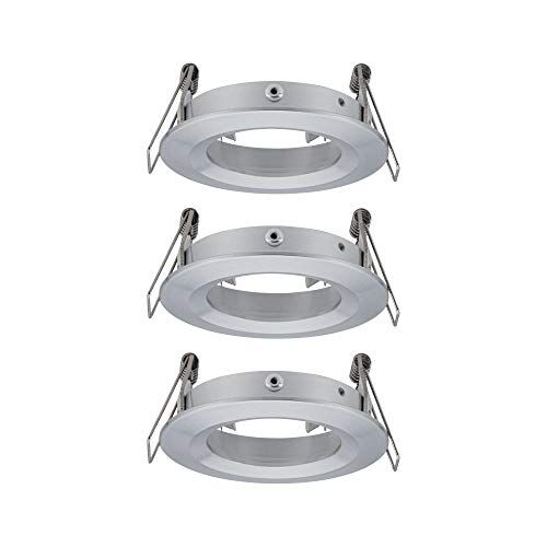 Paulmann Set  Lampada Choose Spot Fisso 3 faretti soffitto da Max. 10 Watt tornito apparecchio da Incasso Alluminio, Alu ruotato, 78 mm