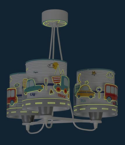 Dalber Baby Travel Lampada da soffitto per bambini, 3 luci per auto e aerei, 60 W, multicolore