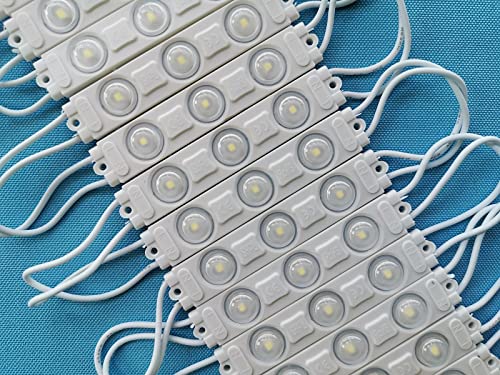 Generic 1000pcs AC 110V / 220V Modulo LED di Ingresso Luce per Segnale Lettera 77mm* 14mm SMD 2835 3 LED 1.8W IP65 con Lente, senza bisogno di trasformatore (220V Giallo)