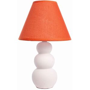 Fisura Lampada da Tavolo in Ceramica - Moderna Bianca e Arancione Fisura Lampada da Tavolo in Ceramica - Moderna Bianca e Arancione