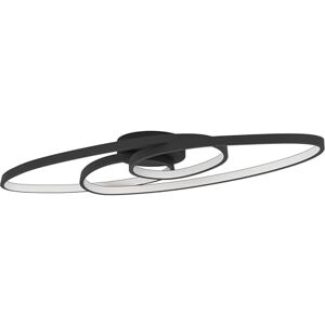 Eglo Gianella Lampada da soffitto a LED, plafoniera da soggiorno in metallo nero e plastica bianca, colore luce: bianco caldo, 88 cm Eglo Gianella Lampada da soffitto a LED, plafoniera da soggiorno in metallo nero e plastica bianca, colore luce: bianco caldo, 88 cm