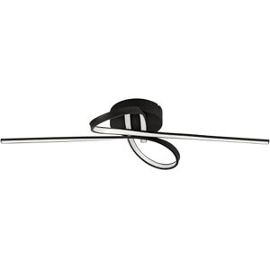 Eglo LED Lampada da soffitto Selvina 1, lampada a 2 luci per soggiorno e cucina, in alluminio e acciaio nero con plastica bianca, lampada da corridoio soffitto luce calda, L 69 cm Eglo LED Lampada da soffitto Selvina 1, lampada a 2 luci per soggiorno e cucina, in alluminio e acciaio nero con plastica bianca, lampada da corridoio soffitto luce calda, L 69 cm