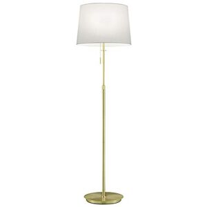 Trio-Leuchten Lyon Lampada a stelo in metallo, ottone opaco/bianco Trio-Leuchten Lyon Lampada a stelo in metallo, ottone opaco/bianco