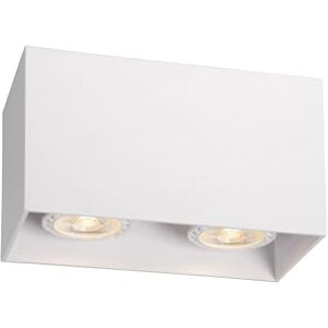 LUCIDE BODI 09101/02/31 Plafoniera rettangolare, per 2 lampadine GU10, colore bianco LUCIDE BODI 09101/02/31 Plafoniera rettangolare, per 2 lampadine GU10, colore bianco