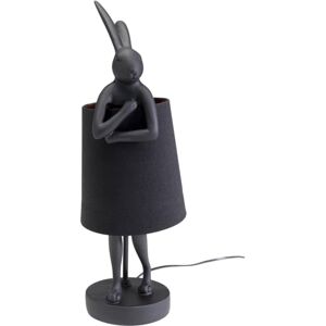 KARE Design lampada da tavolo Animal Rabbit, nero opaco, 50 cm motivo coniglio, stile pop art, per decorazione, comodino, scrivania, luce indiretta, plafone di lino, lampadina non inclusa KARE Design lampada da tavolo Animal Rabbit, nero opaco, 50 cm motivo coniglio, stile pop art, per decorazione, comodino, scrivania, luce indiretta, plafone di lino, lampadina non inclusa
