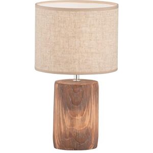 Fischer & Honsel Malik Lampada da tavolo, colori legno con struttura, paralume in tessuto, colore: sabbia, lino, altezza: 43 cm, diametro: 24 cm, con interruttore a cavo, 1 lampadina E27, max. Fischer & Honsel Malik Lampada da tavolo, colori legno con struttura, paralume in tessuto, colore: sabbia, lino, altezza: 43 cm, diametro: 24 cm, con interruttore a cavo, 1 lampadina E27, max.