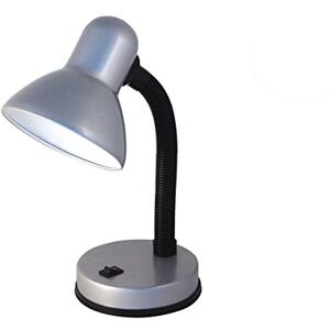 Velamp CHARLESTON Lampada da tavolo con collo flessibile Design moderno Ideale per scrivania, lettura e comodino – Attacco lampadina E27 Colore silver Velamp CHARLESTON Lampada da tavolo con collo flessibile Design moderno Ideale per scrivania, lettura e comodino – Attacco lampadina E27 Colore silver