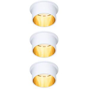 Paulmann Gil Faretto da incasso a LED a 3 step-Dim rotondo, 3 x 6 Watt, dimmerabile, bianco opaco, oro, faretto da incasso in alluminio, 2700 K Coin Paulmann Gil Faretto da incasso a LED a 3 step-Dim rotondo, 3 x 6 Watt, dimmerabile, bianco opaco, oro, faretto da incasso in alluminio, 2700 K Coin