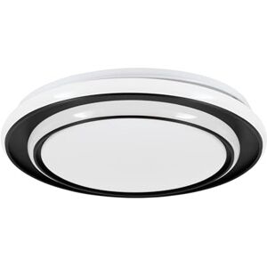 Eglo LED plafoniera Moschetta, lampada da soffitto rotonda con telecomando, per corridoio e camera, metallo nero e plastica bianca, luce calda e fredda, Ø 40 cm Eglo LED plafoniera Moschetta, lampada da soffitto rotonda con telecomando, per corridoio e camera, metallo nero e plastica bianca, luce calda e fredda, Ø 40 cm