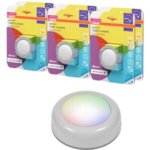 OSRAM SMART+ DOT-IT TWIST & SHAKE, luce notturna mobile intelligente o luce per bambini con 16 milioni di colori RGB, controllabile tramite pressione e rotazione o app, magnetica, confezione da 6 OSRAM SMART+ DOT-IT TWIST & SHAKE, luce notturna mobile intelligente o luce per bambini con 16 milioni di colori RGB, controllabile tramite pressione e rotazione o app, magnetica, confezione da 6