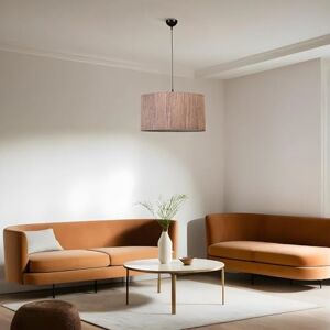 Opviq Elegante chandelier con corpo in metallo e berretto in bambù, diametro 45 cm, altezza regolabile, attacco E27, marrone e nero, perfetto per interni moderni Opviq Elegante chandelier con corpo in metallo e berretto in bambù, diametro 45 cm, altezza regolabile, attacco E27, marrone e nero, perfetto per interni moderni