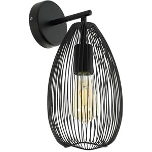 Eglo Lampada da parete Clevedon, lampada a parete a 1 fiamma, materiale: acciaio, colore: nero, attacco: E27 Eglo Lampada da parete Clevedon, lampada a parete a 1 fiamma, materiale: acciaio, colore: nero, attacco: E27