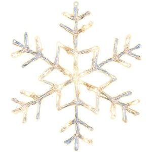 Eglo LED decorazione da finestra sospesa Antarctica, ornamento pendente fiocco di neve, luce decorativa, acciaio, plastica bianca, trasparente, bianco caldo, IP44 Eglo LED decorazione da finestra sospesa Antarctica, ornamento pendente fiocco di neve, luce decorativa, acciaio, plastica bianca, trasparente, bianco caldo, IP44
