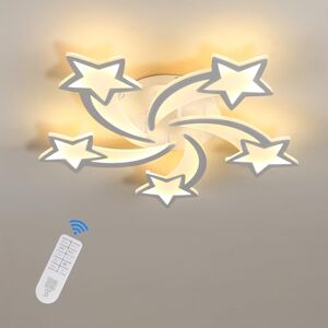Riserva Plafoniera LED Soffitto Dimmerabile, 50W 6000LM Moderna Lampada da Soffitto con Telecomando/APP, 3000-6500K Φ70cm, Acrilico Lampadario a Forma di 5 Stelle per Camera Da Letto, Soggiorno Riserva Plafoniera LED Soffitto Dimmerabile, 50W 6000LM Moderna Lampada da Soffitto con Telecomando/APP, 3000-6500K Φ70cm, Acrilico Lampadario a Forma di 5 Stelle per Camera Da Letto, Soggiorno