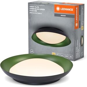 LEDVANCE Plafoniera LED Orbis Plate, nero-verde, 35W, 1700lm, 3000K, 430mm, 830 bianco caldo amichevole, dimmerabile in 3 livelli tramite calcio, protezione IP20, viti di montaggio e tasselli inclusi LEDVANCE Plafoniera LED Orbis Plate, nero-verde, 35W, 1700lm, 3000K, 430mm, 830 bianco caldo amichevole, dimmerabile in 3 livelli tramite calcio, protezione IP20, viti di montaggio e tasselli inclusi