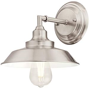 Westinghouse Lighting 63543 – Apparecchiatura da parete da interno Iron Hill a una luce, finitura in nichel spazzolato Westinghouse Lighting 63543 – Apparecchiatura da parete da interno Iron Hill a una luce, finitura in nichel spazzolato