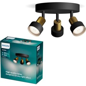 Philips Conduit Spot, 3 faretti, base rotonda, 35W, attacco GU10, lampadina non inclusa, Grado di Protezione IP20, Nero Philips Conduit Spot, 3 faretti, base rotonda, 35W, attacco GU10, lampadina non inclusa, Grado di Protezione IP20, Nero