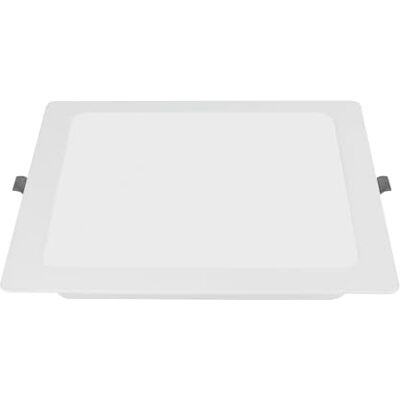 GTV FABRO Faretto LED da incasso piatto, 18 W, 1800 lm, quadrato, 4000 K, bianco neutro, IP40, pannello LED da incasso, AC 220-240 V, 24,6 x 23 cm GTV FABRO Faretto LED da incasso piatto, 18 W, 1800 lm, quadrato, 4000 K, bianco neutro, IP40, pannello LED da incasso, AC 220-240 V, 24,6 x 23 cm