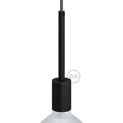 Creative Kit Portalampada cilindrico in metallo con E27 e serracavo da 15 cm (Nero, Ø42 mm x H62 mm) – Struttura in metallo resistente – Ideale per sospensioni personalizzate Creative Kit Portalampada cilindrico in metallo con E27 e serracavo da 15 cm (Nero, Ø42 mm x H62 mm) – Struttura in metallo resistente – Ideale per sospensioni personalizzate