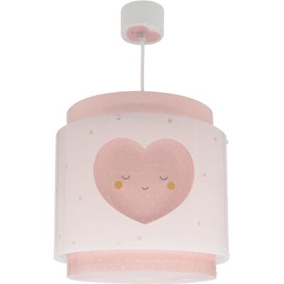 Dalber Lampada a sospensione per bambini Baby Dreams, cuore rosa, modello , attacco E27, ideale per la cameretta delle bambine. Dalber Lampada a sospensione per bambini Baby Dreams, cuore rosa, modello , attacco E27, ideale per la cameretta delle bambine.