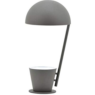 LUSSIOL Lampada da scrivania in metallo, 40 W, ø20 x 40 cm, colore: Grigio LUSSIOL Lampada da scrivania in metallo, 40 W, ø20 x 40 cm, colore: Grigio