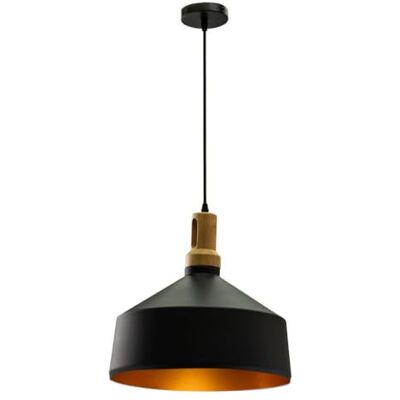 V-TAC Portalampada Pendente 1MT E27 Elegant Stylish Ф350mm-Legno Nero VT- V-TAC Portalampada Pendente 1MT E27 Elegant Stylish Ф350mm-Legno Nero VT-