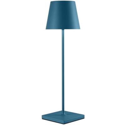 Lumisky Lampada da scrivania touch senza fili in alluminio, blu, a LED, con luce bianca, dimmerabile, modello , altezza 38 cm Lumisky Lampada da scrivania touch senza fili in alluminio, blu, a LED, con luce bianca, dimmerabile, modello , altezza 38 cm