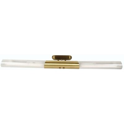 Oaks Lighting Applique di luce fluorescente, 2 x 36 Watt, finitura in ottone anticato Oaks Lighting Applique di luce fluorescente, 2 x 36 Watt, finitura in ottone anticato