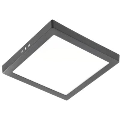 GTV Plafoniera LED Quadrata da Soffitto MATIS PLUS, Montaggio a Superficie, Design Sottile, Luce Calda 3000K, 24W 2000lm, IP20, per Interni, Colore Nero GTV Plafoniera LED Quadrata da Soffitto MATIS PLUS, Montaggio a Superficie, Design Sottile, Luce Calda 3000K, 24W 2000lm, IP20, per Interni, Colore Nero