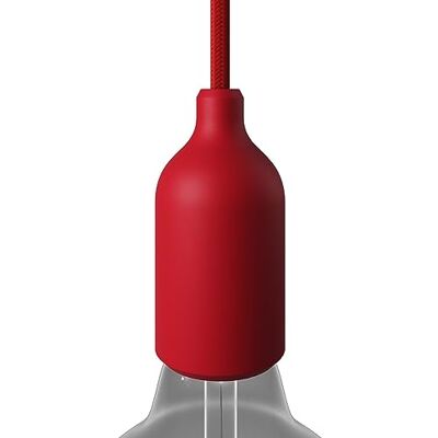 Creative Kit Portalampada E27 in silicone (rosso, 44 mm Ø x 92 mm H) – Serracavo nascosto in tecnopolimero – Certificato ENEC per sicurezza elettrica Creative Kit Portalampada E27 in silicone (rosso, 44 mm Ø x 92 mm H) – Serracavo nascosto in tecnopolimero – Certificato ENEC per sicurezza elettrica