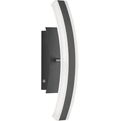 Fischer & Honsel Stiff TW Lampada da parete a LED, dimmerabile, con CCT Turnable White, in metallo nero sabbia e nichel opaco, 36,5 x 7 cm Fischer & Honsel Stiff TW Lampada da parete a LED, dimmerabile, con CCT Turnable White, in metallo nero sabbia e nichel opaco, 36,5 x 7 cm