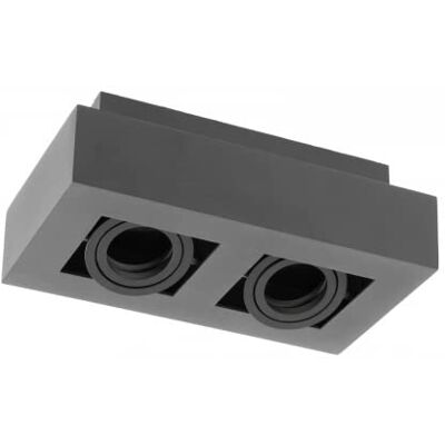 GTV lighting – Plafoniera Aster – Lampada da soffitto – Lampada da soffitto – Lampada da incasso – Faretto da incasso – AC 220 – 240 V, 50/60 Hz, GU10, max. 20 W x 2, IP20, doppio nero GTV lighting – Plafoniera Aster – Lampada da soffitto – Lampada da soffitto – Lampada da incasso – Faretto da incasso – AC 220 – 240 V, 50/60 Hz, GU10, max. 20 W x 2, IP20, doppio nero