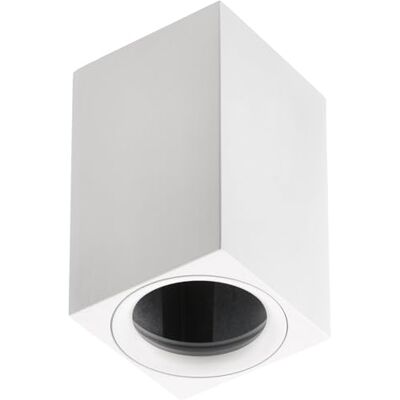 GTV Faretto da superficie Plafoniera Spot GU10 Quadrato Alluminio Bianco Lampada da soffitto Illuminazione interna Faretto a montaggio superficiale Downlight Moderno per la casa GTV Faretto da superficie Plafoniera Spot GU10 Quadrato Alluminio Bianco Lampada da soffitto Illuminazione interna Faretto a montaggio superficiale Downlight Moderno per la casa