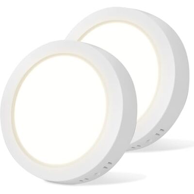 Aigostar Plafoniera LED, 12W Equivalente a 113W, alta luminosità, IP20, Lampada da Soffitto per Bagno Cucina Corridoio e Balcone, Plafoniera dritta 4000K Luce naturale, Ø17.4cm,2pcs Aigostar Plafoniera LED, 12W Equivalente a 113W, alta luminosità, IP20, Lampada da Soffitto per Bagno Cucina Corridoio e Balcone, Plafoniera dritta 4000K Luce naturale, Ø17.4cm,2pcs