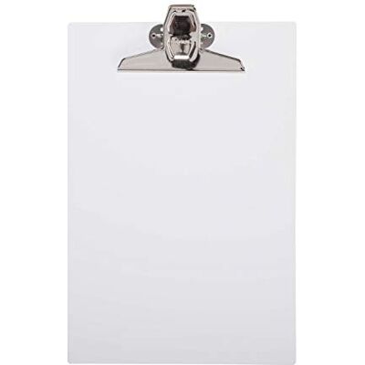 MAUL Portablocco A4 bianco infrangibile con clip alta presa salda fino a 200 fogli, foro per appendere, leggero e resistente, ideale per ufficio scuola e magazzino MAUL Portablocco A4 bianco infrangibile con clip alta presa salda fino a 200 fogli, foro per appendere, leggero e resistente, ideale per ufficio scuola e magazzino
